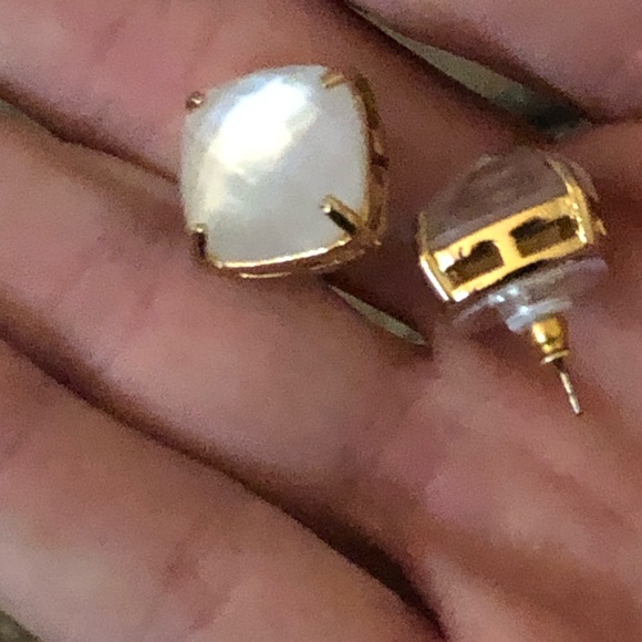 Kate Spade gold plated moonstone earrings - Picture 2 of 6